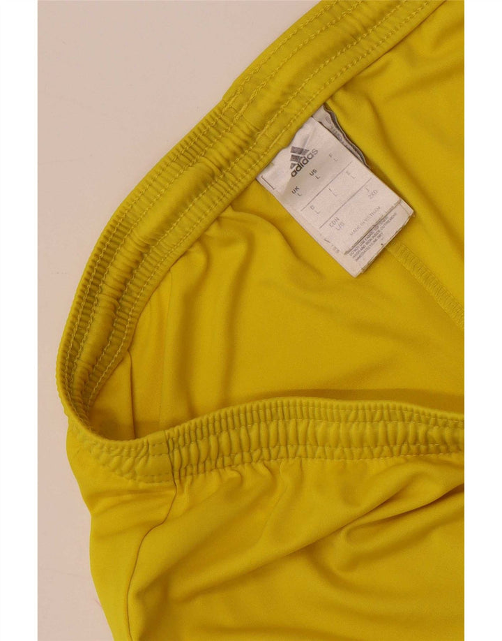Мужские спортивные шорты Adidas Climalite, большие желтые полиэстеровые шорты