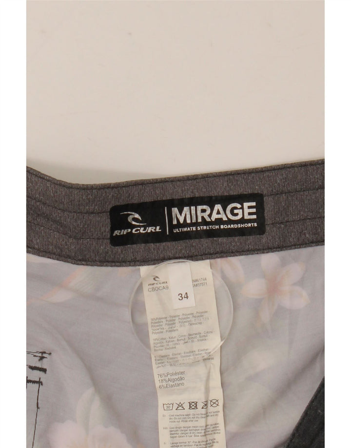 Мужские шорты для плавания Rip Curl Mirage, большой серый полиэстер с цветочным принтом