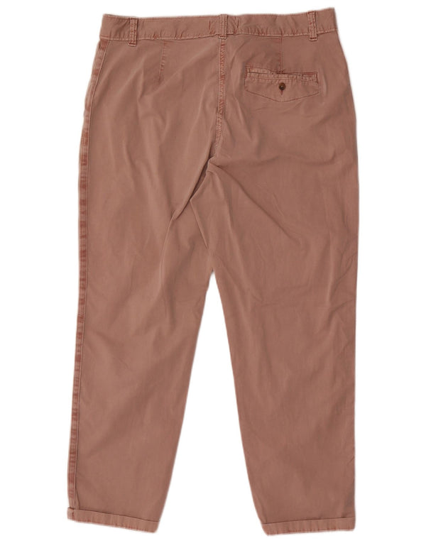 Женские зауженные брюки чинос Marks & Spencer UK 14, большие W34 L28, розовые
