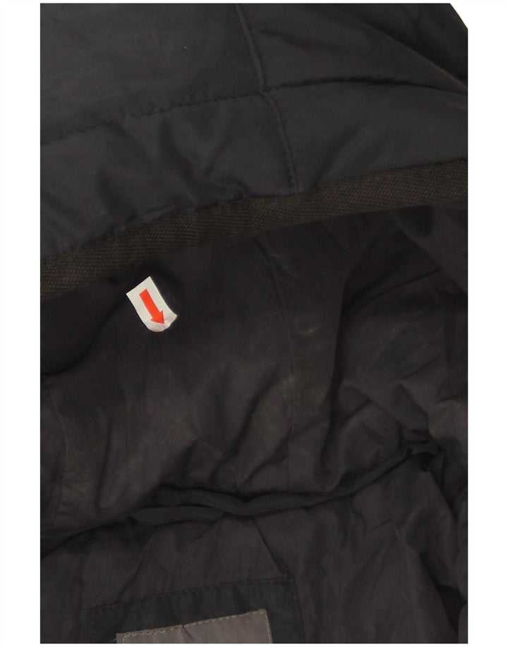 Мужская стеганая куртка с капюшоном Zara UK 36, маленький темно-синий полиэстер