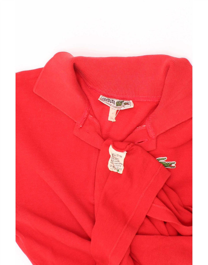 Рубашка-поло Lacoste для мальчиков 13-14 лет, красная, хлопковая