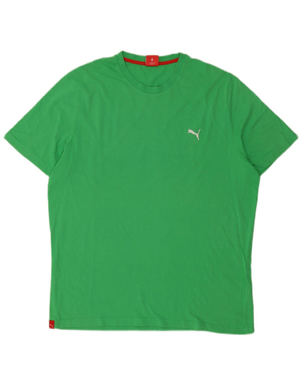 Мужская футболка Puma Top 2XL, зеленый хлопок