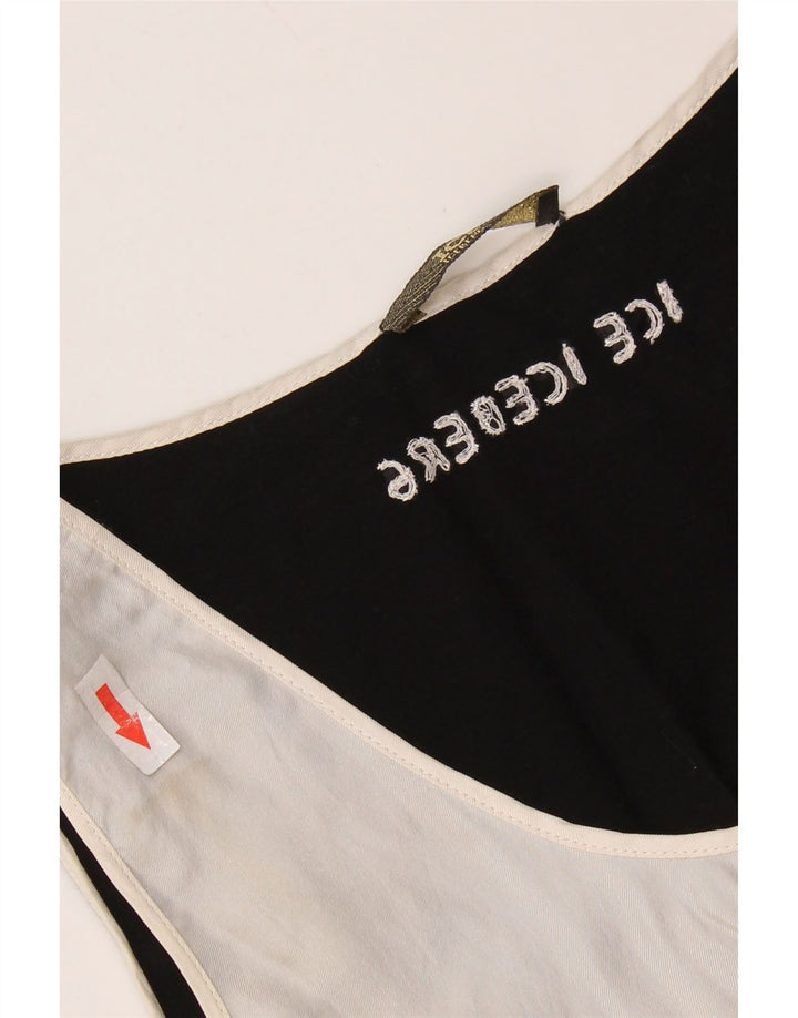 ICEBERG Женская блузка с графическим рисунком Top UK 8 Small Off White Colorblock