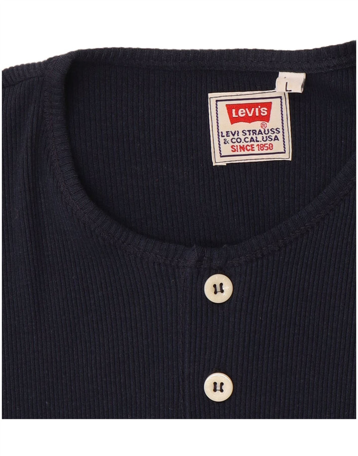 Женский жилет Levi's Top UK 14, большой, темно-синий