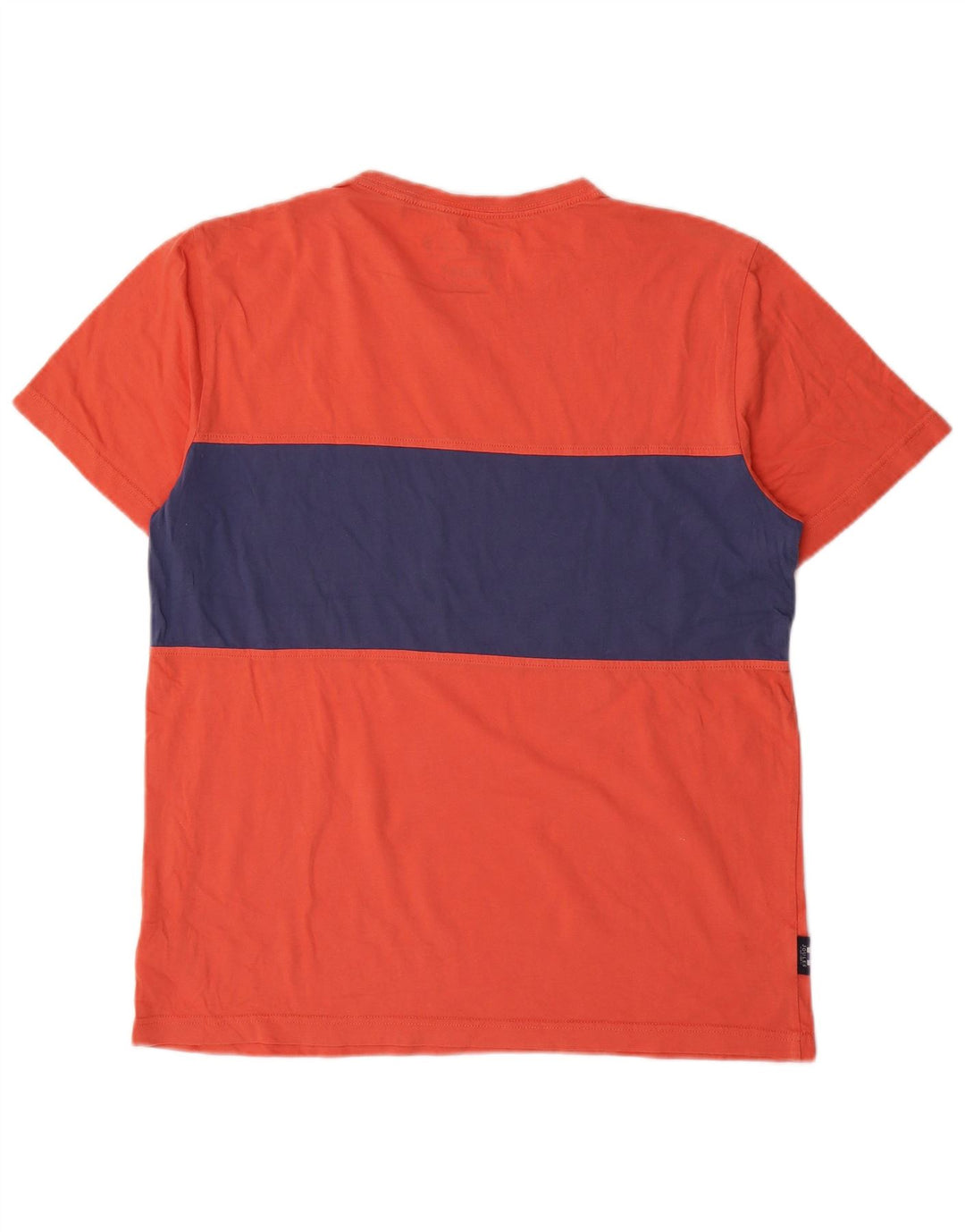 Мужская футболка Joules Top из хлопка среднего оранжевого цвета с цветными блоками