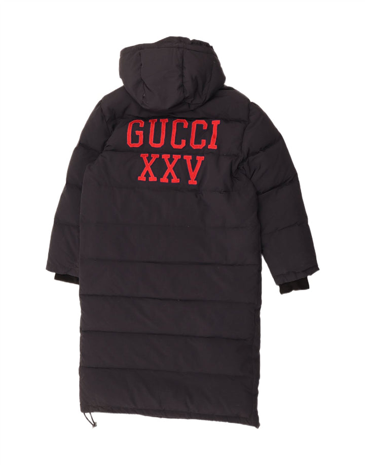 Мужское стеганое пальто с капюшоном Gucci IT 46, большой черный полиамид