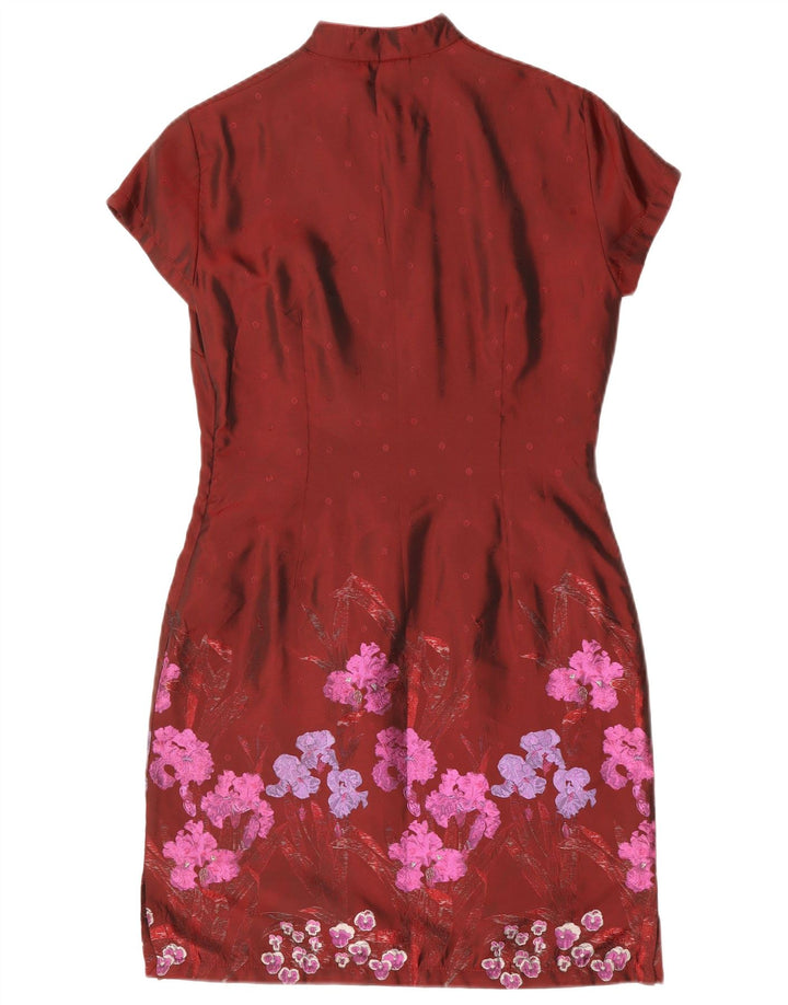 KOOKAI Womens Sheath Dress EU 40 Medium Maroon Floral Polyester