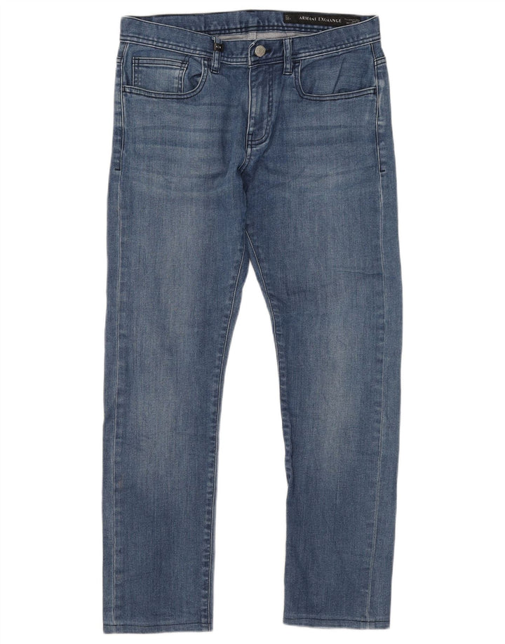 ARMANI EXCHANGE Мужские зауженные джинсы W31 L28 Синие, хлопок