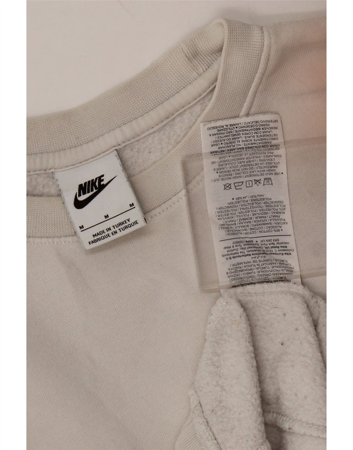 NIKE Mens Graphic Sweatshirt Jumper Medium Grey Cotton