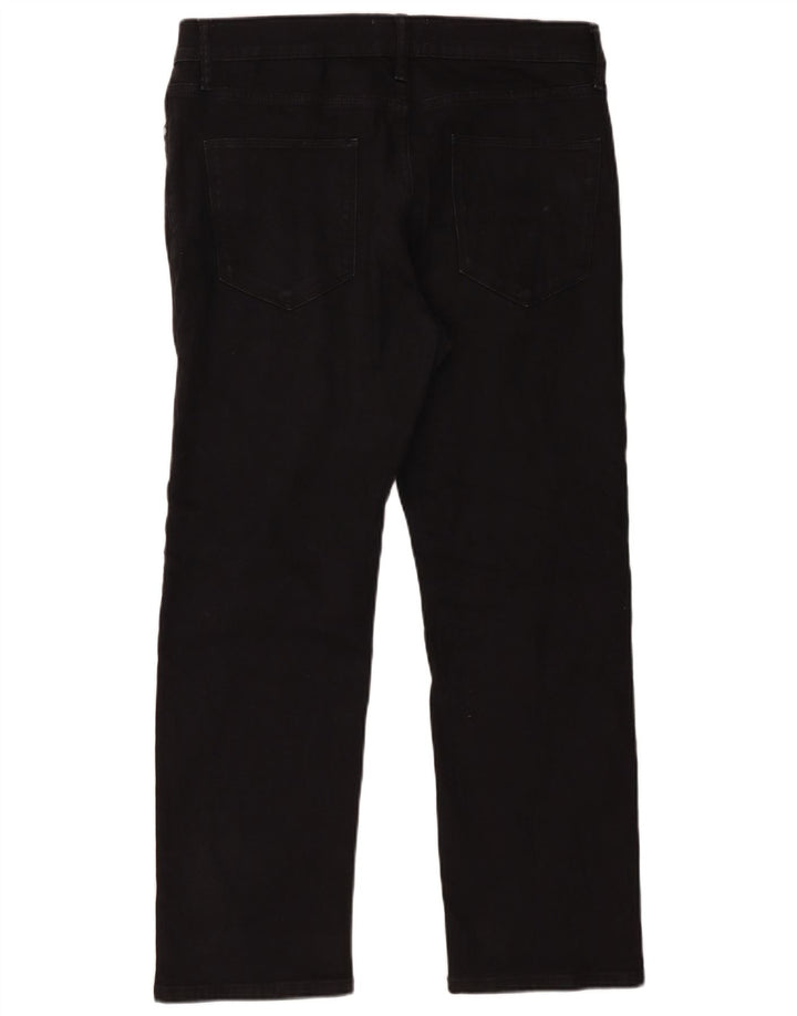 Мужские прямые джинсы Marks & Spencer W34 L29, черный хлопок