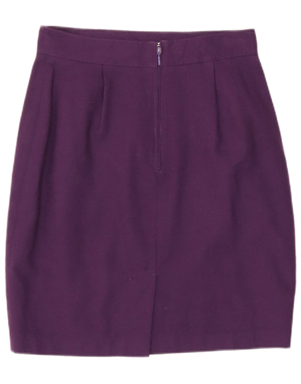 Женская юбка-карандаш Benetton IT 44 Medium W28 Фиолетовая шерсть