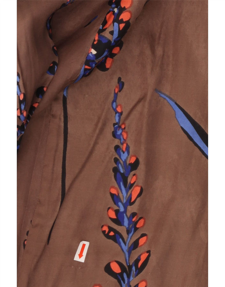 Женское платье макси без рукавов GREAT PLAINS UK 12, средний коричневый цветочный вискоза