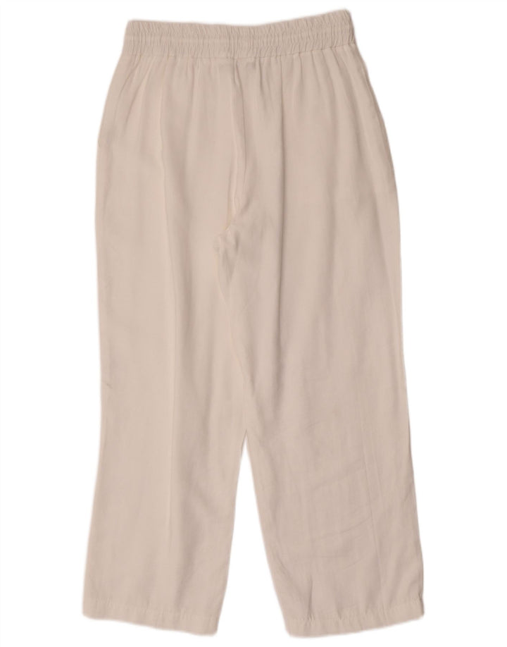 Zara Женские укороченные брюки, маленькие W26 L25, белые модальные