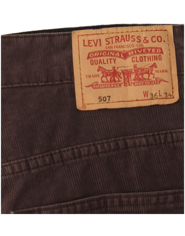 Мужские вельветовые брюки LEVI'S 507 Bootcut W36 L34 Коричневые хлопковые