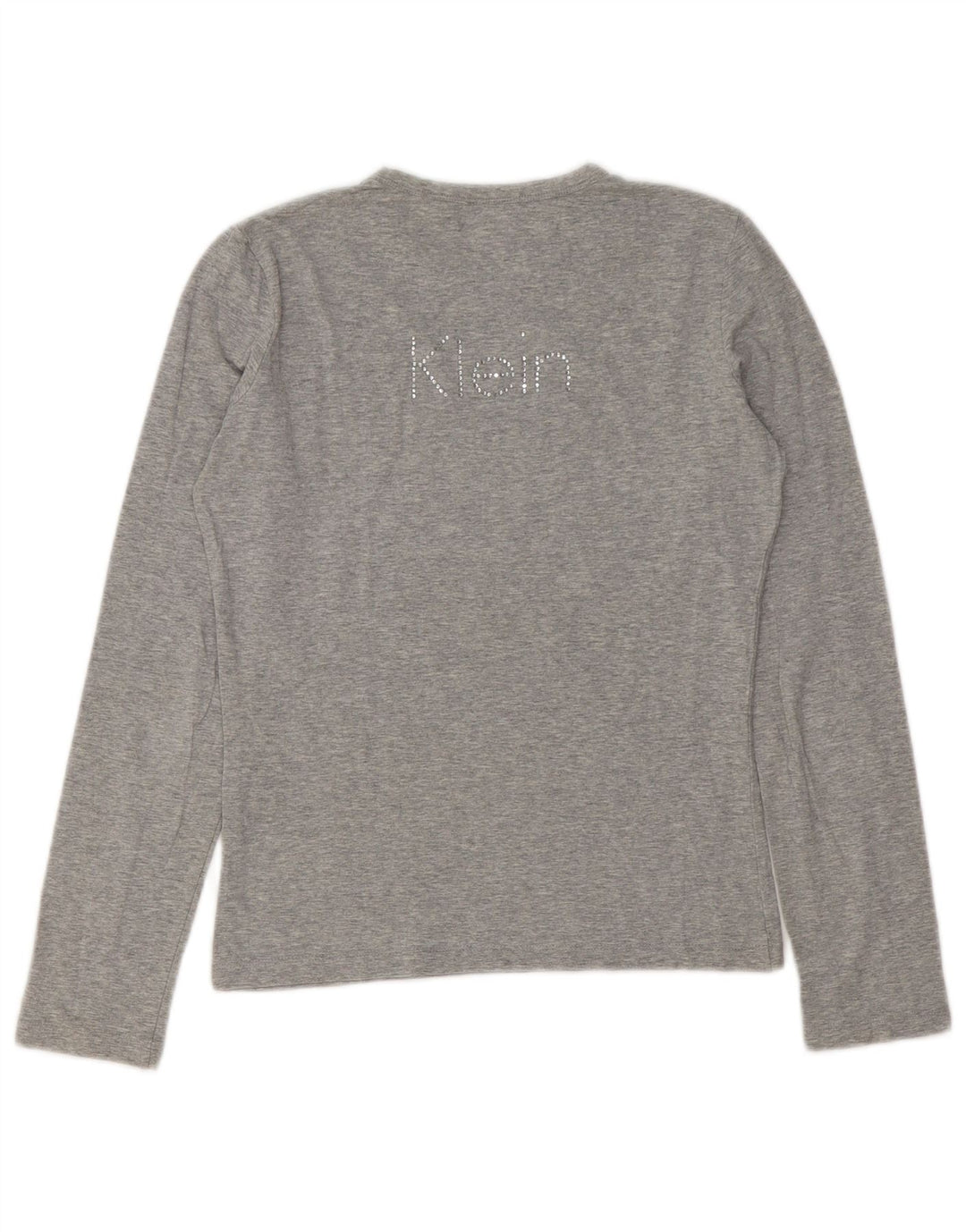 Женские джинсы Calvin Klein Jeans с длинным рукавом и графикой, Великобритания, 12, средний серый, в крапинку