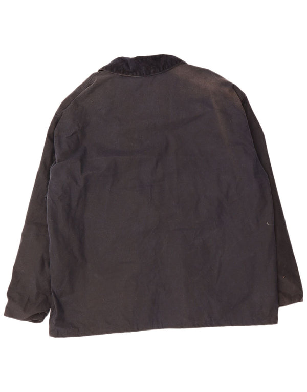 Мужская куртка свободного кроя из вощеного хлопка ROYAL SPENCER UK 42 XL, темно-синий хлопок