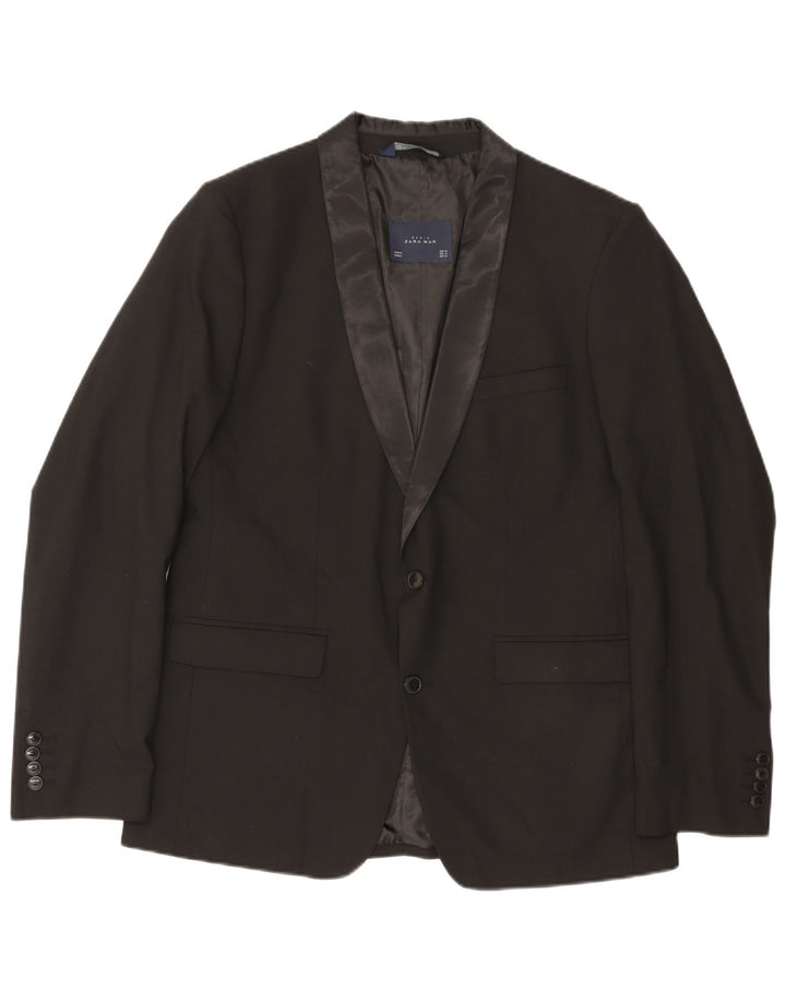 Мужской пиджак на двух пуговицах Zara UK 40Large, черный