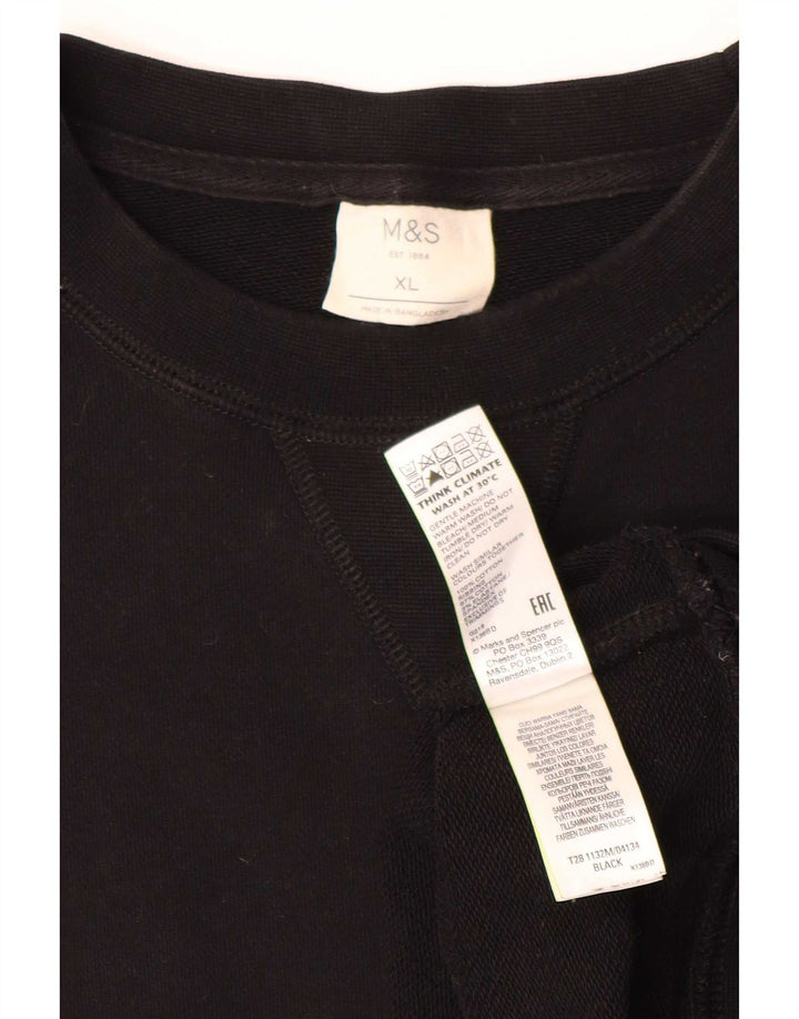 Мужской свитер Marks & Spencer XL, черный хлопок