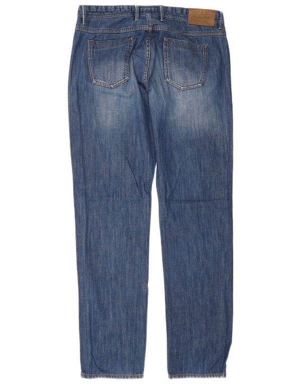 Мужские повседневные прямые джинсы MASSIMO DUTTI EU 44, большие W34 L34, синие