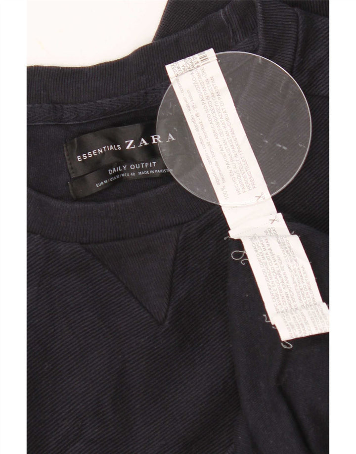 Мужской джемпер Zara, темно-синий, хлопковый, среднего размера