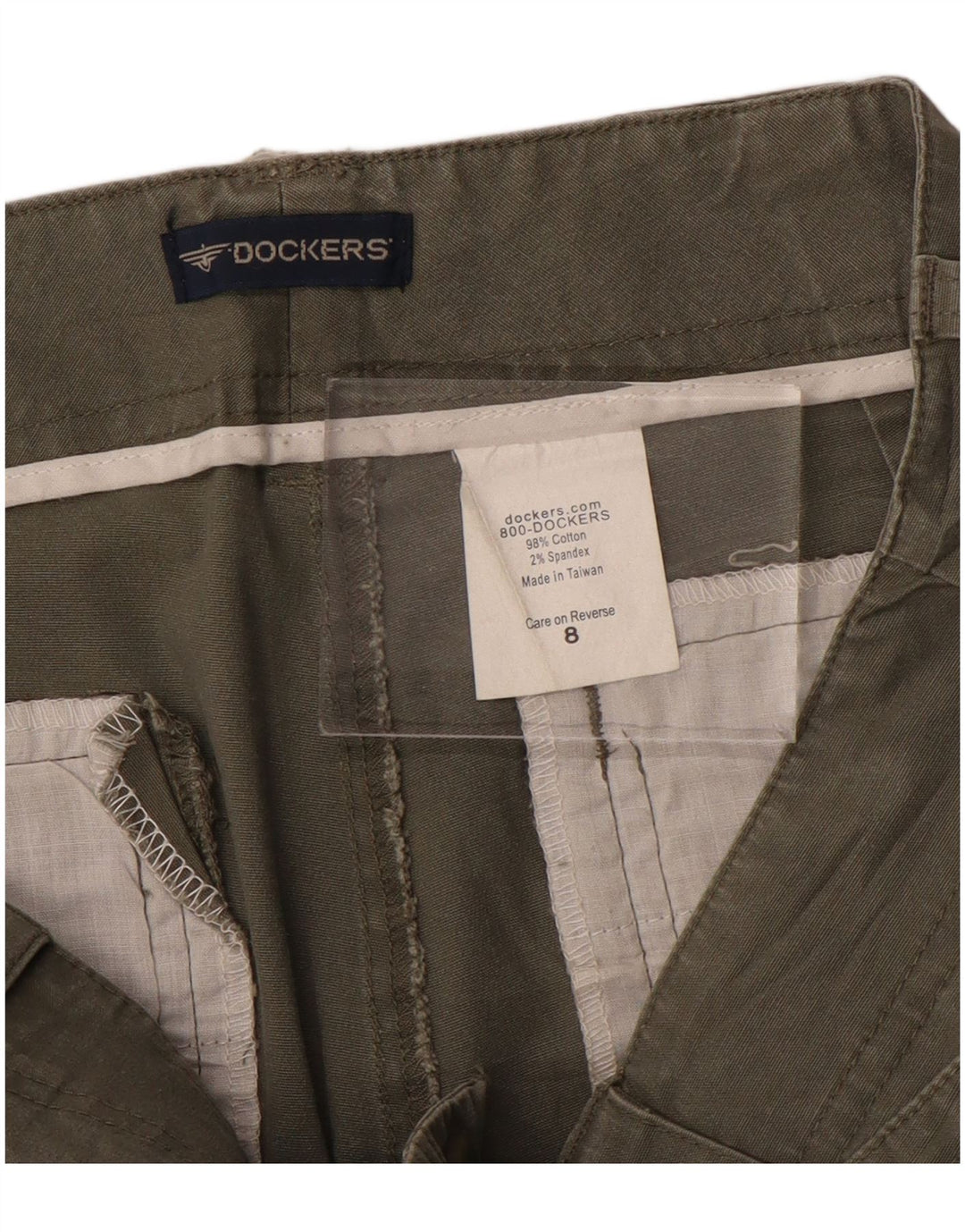 Женские шорты-карго Dockers US 8 Medium W30 Хаки Хлопок