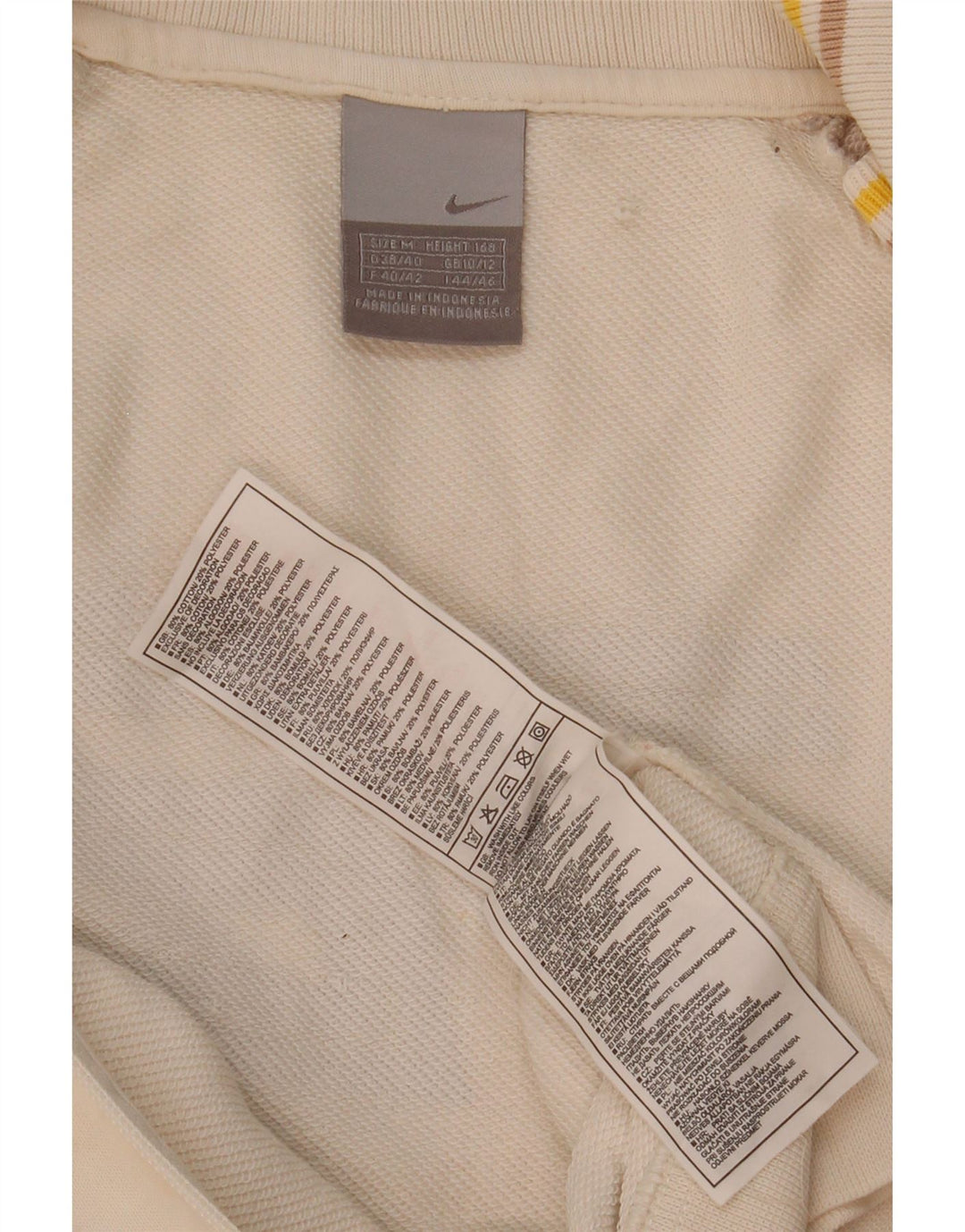 Женская спортивная куртка с графическим рисунком Nike UK 10/12, средний белый цвет с цветными блоками
