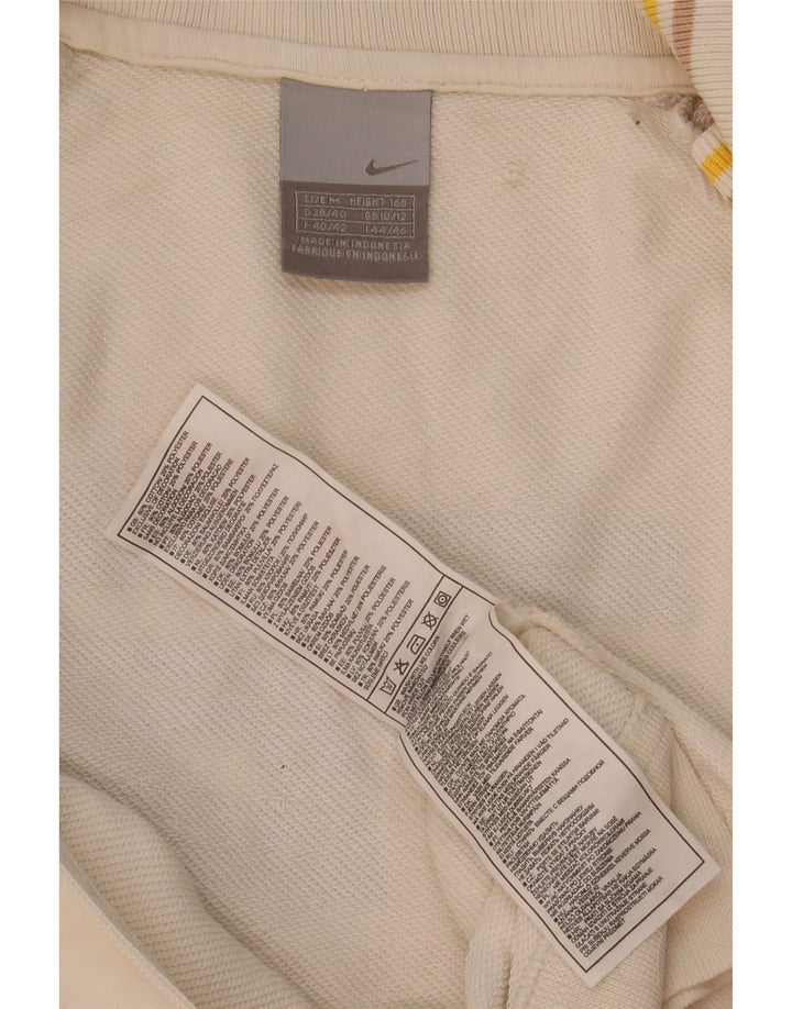 Женская спортивная куртка с графическим рисунком Nike UK 10/12, средний белый цвет с цветными блоками