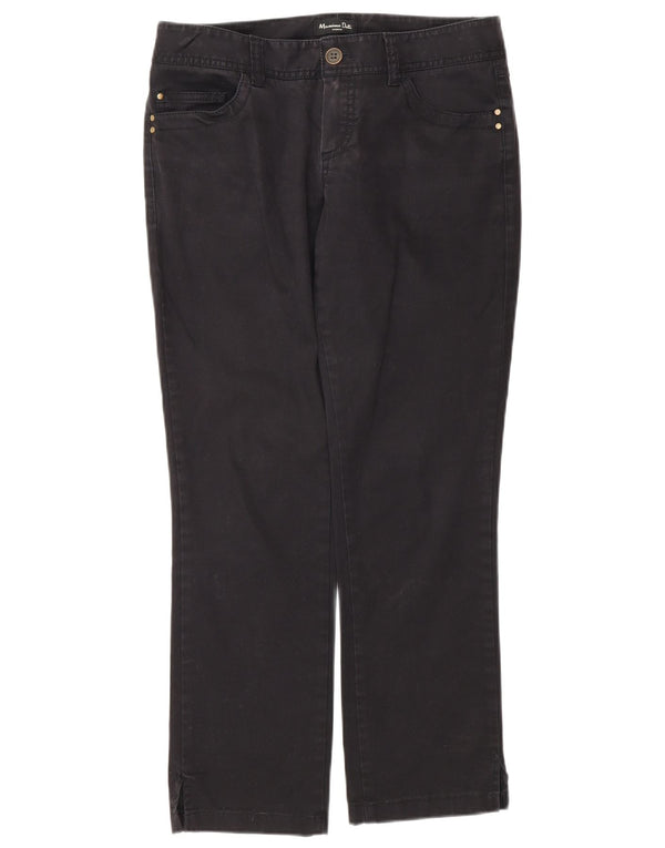 Женские прямые повседневные брюки Massimo Dutti EU 38 Small W28 L27, черные