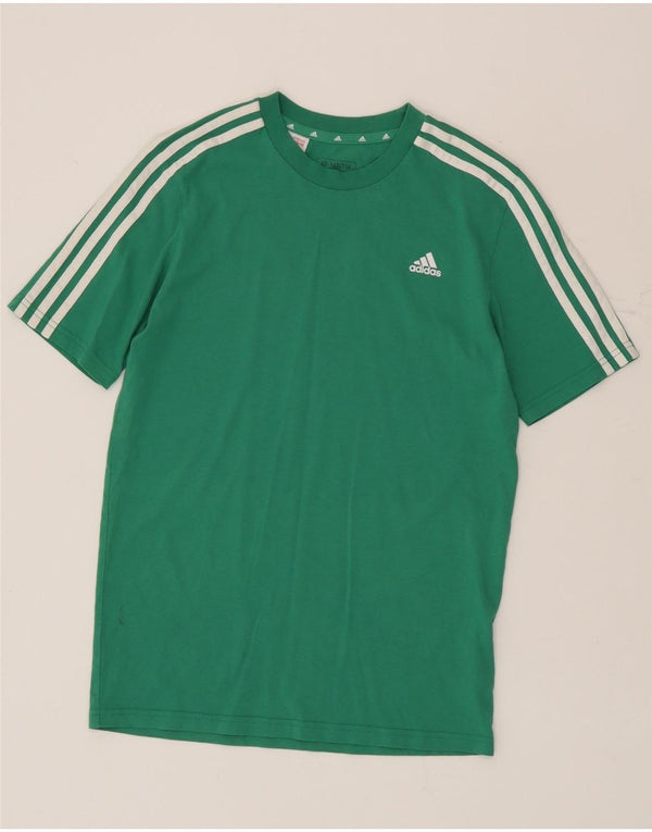Футболка Adidas для мальчиков, топ 13-14 лет, зеленый хлопок