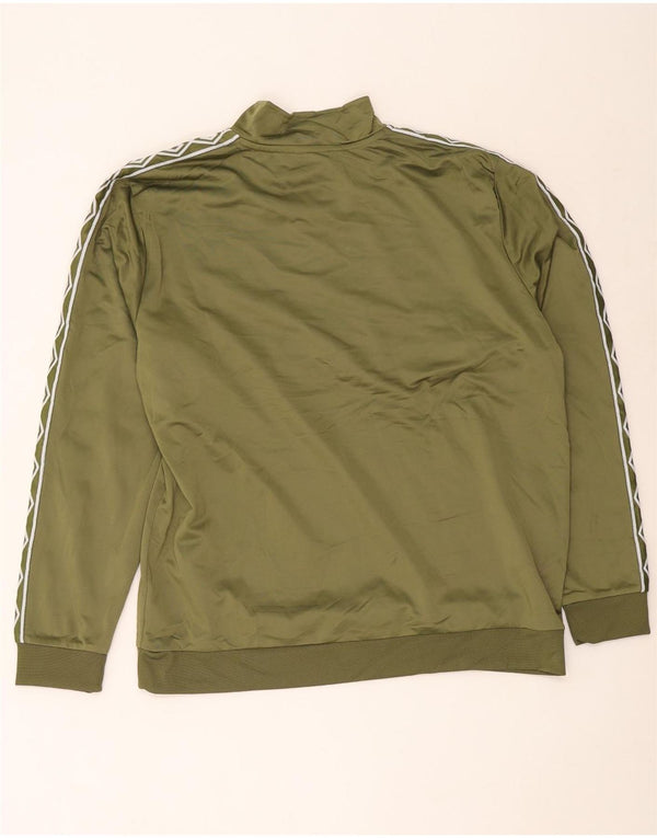 Мужской свитшот на молнии с рисунком Umbro, XL, зеленый полиэстер