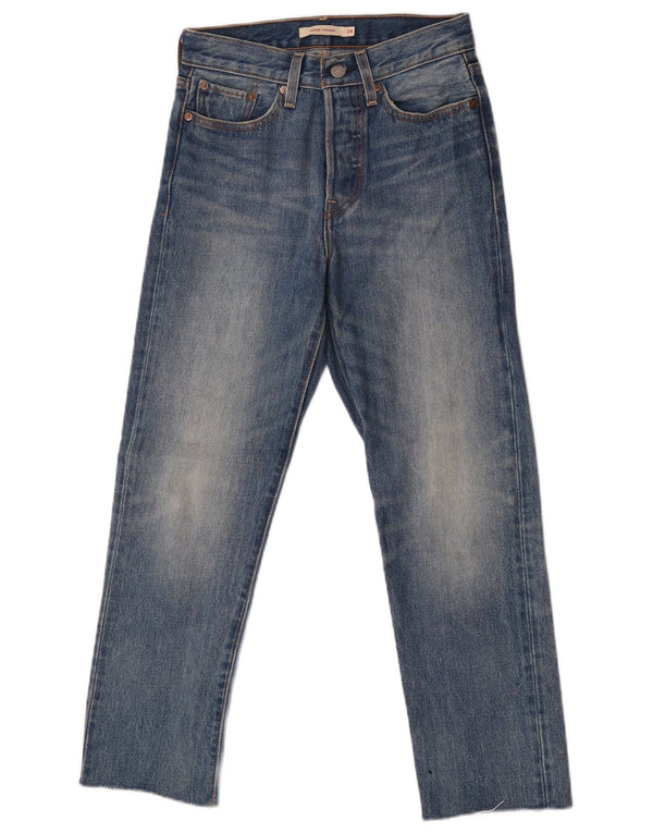 Женские прямые джинсы Levi's на танкетке W24 L26, синий хлопок