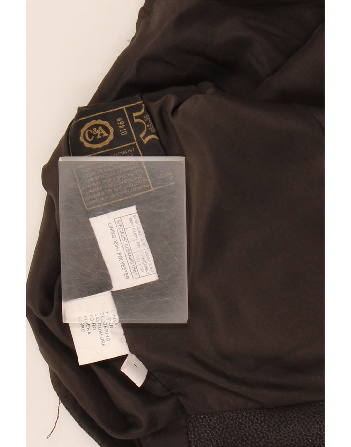 C & A Mens Leather Waistcoat UK 40 Large Brown Leather