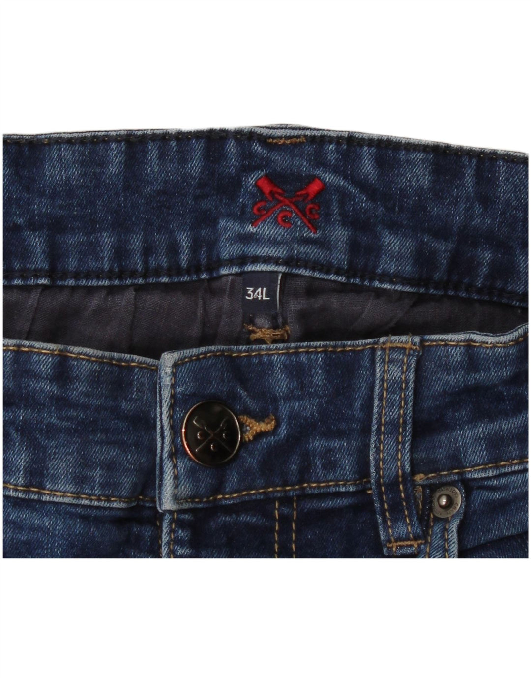 Мужские узкие джинсы Crew Clothing W32 L34 синие