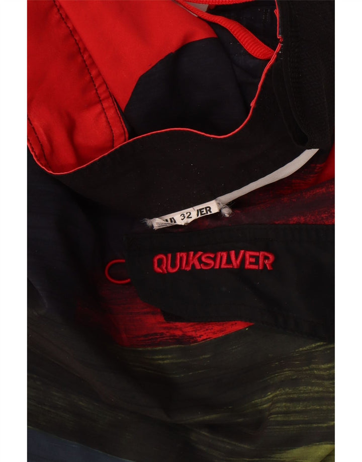 Мужские шорты для плавания Quiksilver с рисунком, средние, разноцветные в полоску
