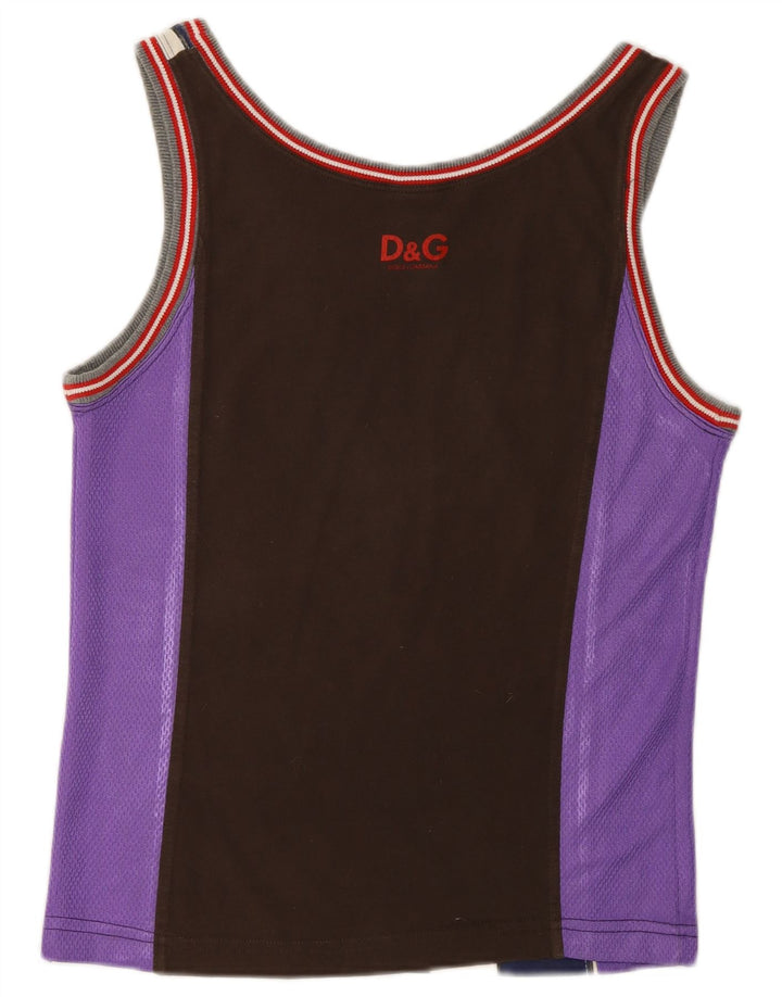 Женский жилет с рисунком Dolce & Gabbana UK 12, средний фиолетовый дизайнер