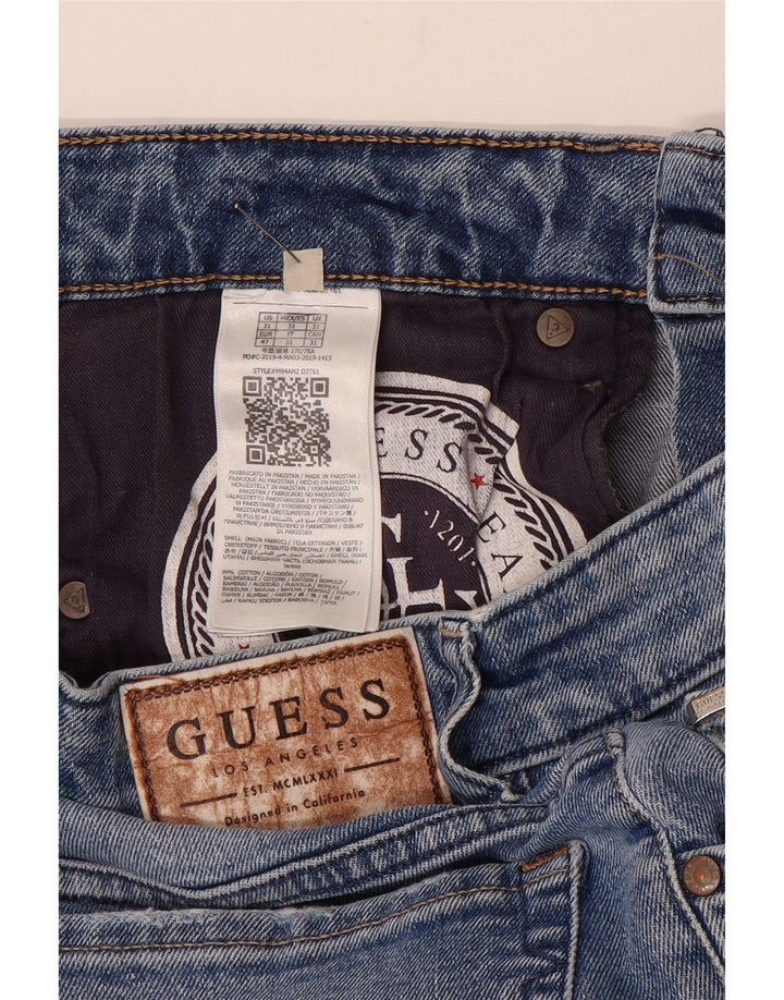 Мужские узкие джинсы Guess W31 L32 синие, хлопок
