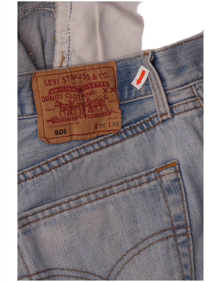 Мужские прямые джинсы LEVI'S 501 W36 L31 синие, хлопок