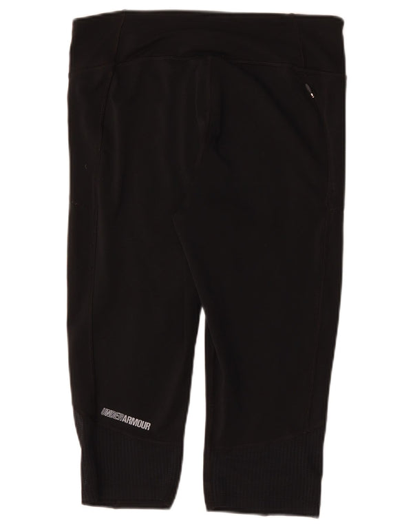 Under Armour Womens Graphic Capri Leggings UK 14 Large Black Polyester