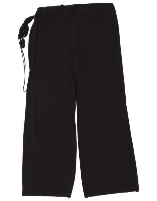 Женские широкие брюки Marks & Spencer UK 22 3XL W34 L32, черный полиэстер
