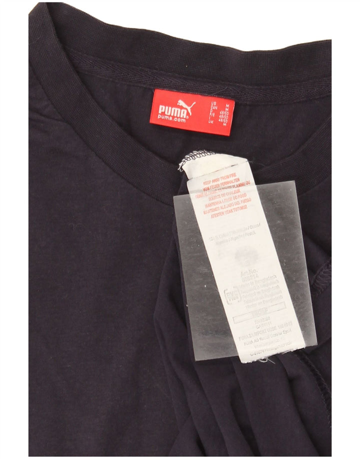 Мужская футболка Puma Top Medium Темно-Синяя Хлопок