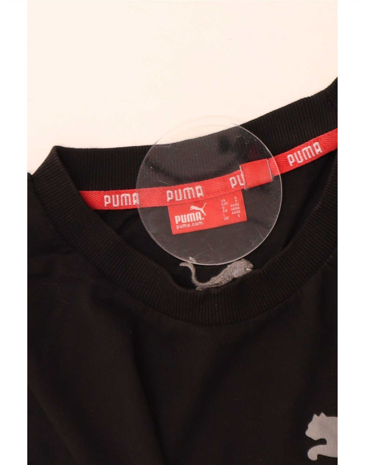 Мужская футболка с рисунком Puma, маленькая, черная