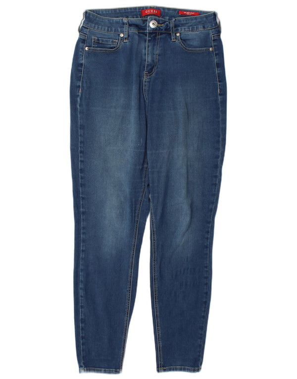 Женские джинсы скинни Guess с высокой талией W30 L29 синие