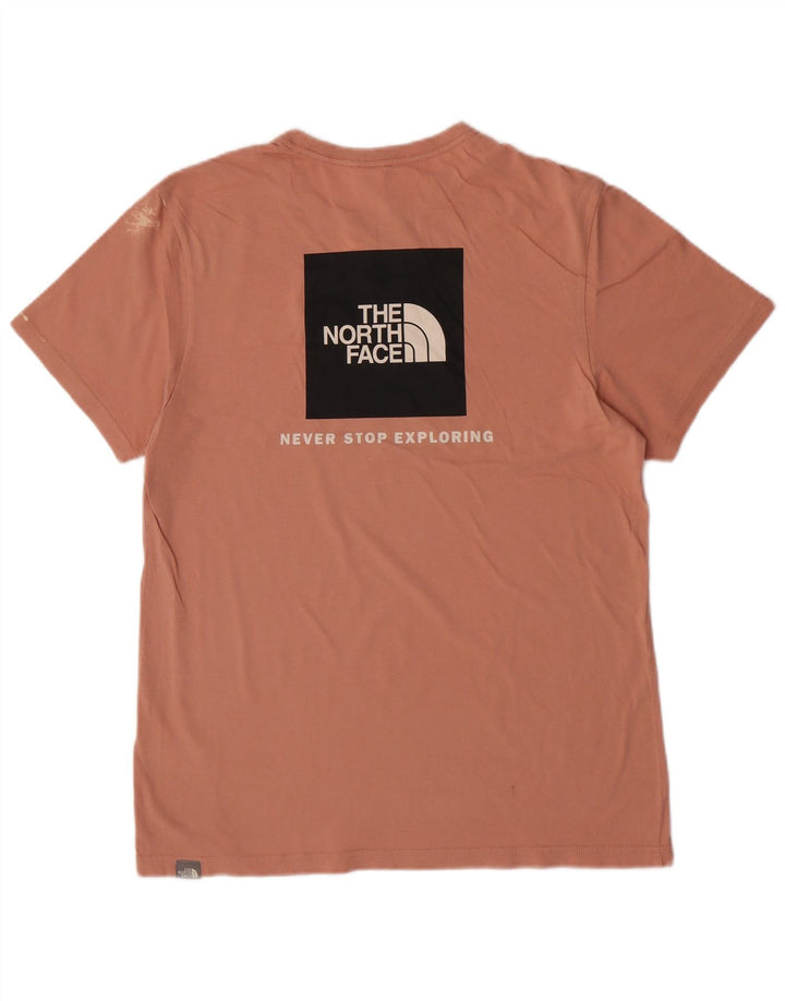 Мужская футболка с рисунком The North Face, хлопковый топ среднего розового цвета
