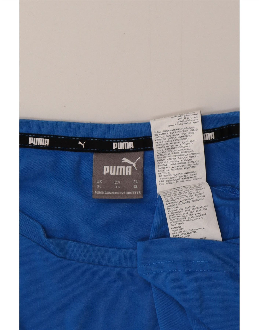Мужская футболка PUMA Top XL, синяя, хлопок