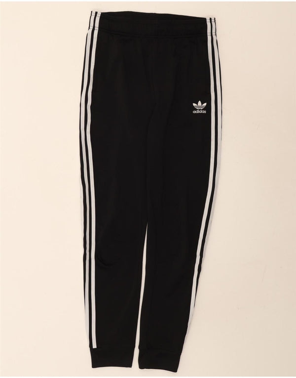 Спортивный костюм Adidas для девочек, брюки для бега, 14–15 лет, черный полиэстер