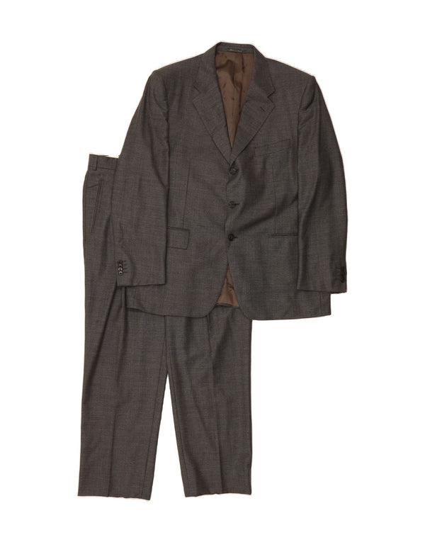 TRUSSARDI Mens 2 Piece Suit IT 56 3XL W38 L29 Grey Wool