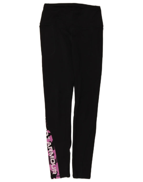 Женские леггинсы с рисунком Cold Gear UK 4 XS, черный камуфляж Under Armour