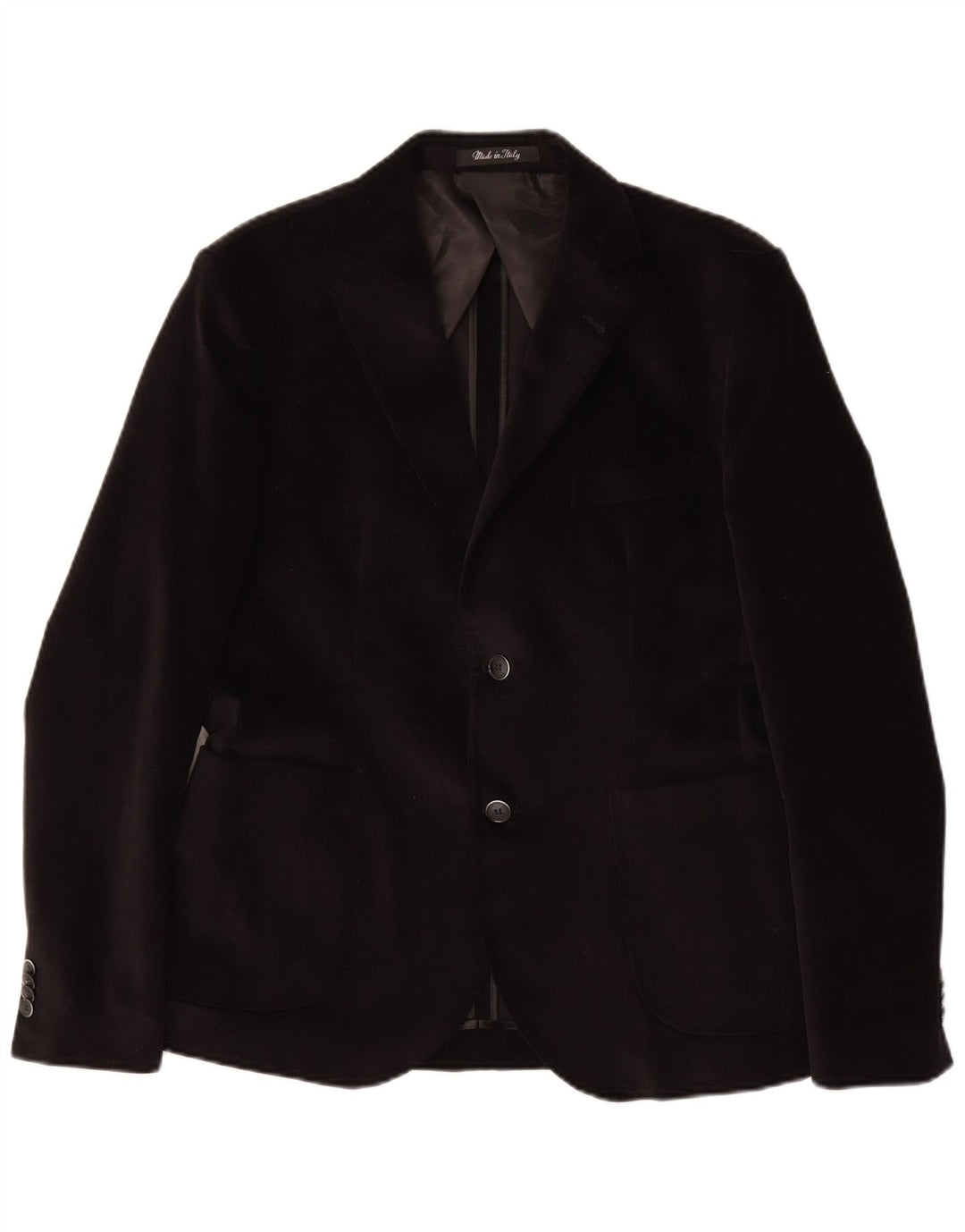 ВИНТАЖНЫЙ Мужской пиджак на 2 пуговицах IT 50, большой черный хлопок