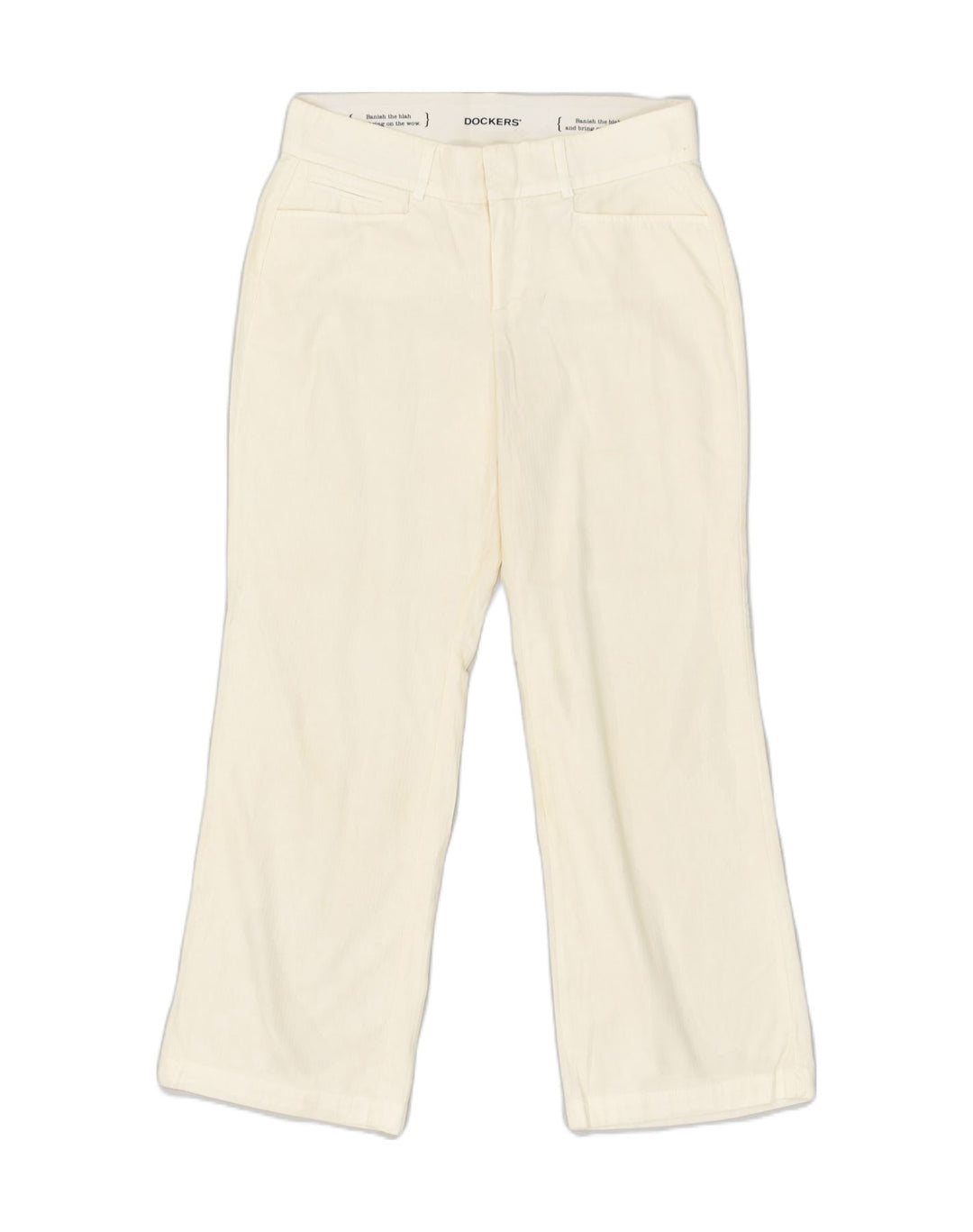 DOCKERS Womens Petite Chino Trousers US 6 Medium W30 L27  White Cotton | Vintage Dockers | Thrift | Second-Hand Dockers | Used Clothing | Messina Hembry 