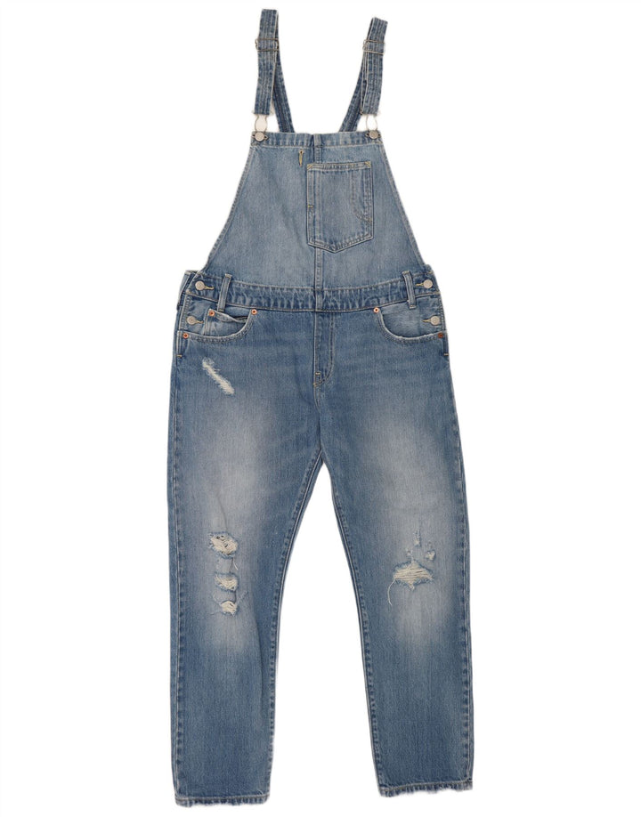 Женские потертые комбинезоны Levi's, прямые джинсы, средние W36 L27, синие
